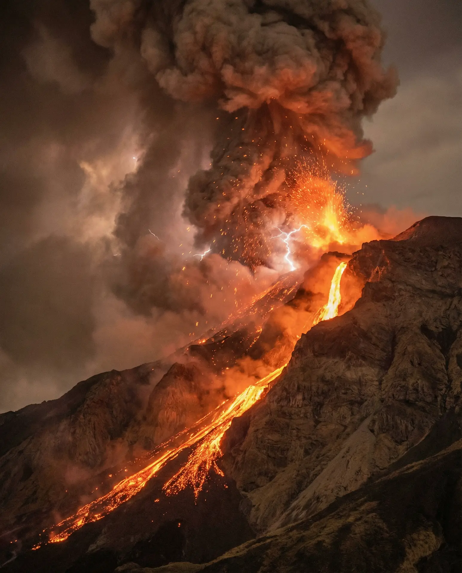 火山喷发壮观场景 - 探花视频 自然奇观